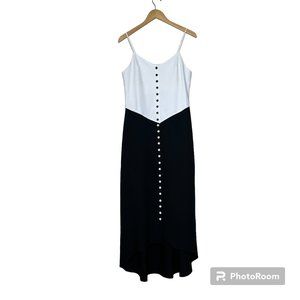 Black & White Summer Midi Dress - Size S